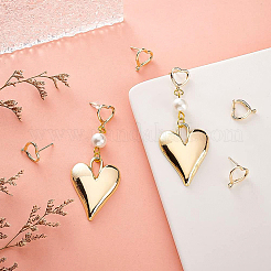 6 Pairs Brass Stud Earring Findings&nbsp;KK-BC0008-61