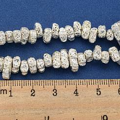 Electroplated Natural Lava Rock Beads Strands&nbsp;G-I360-U01-04
