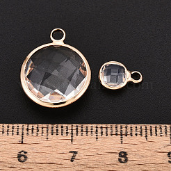 Brass Glass Pendants&nbsp;GLAA-T027-07