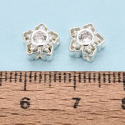 Brass Pave Clear Cubic Zirconia Multi-Strands Links&nbsp;KK-N288-17S