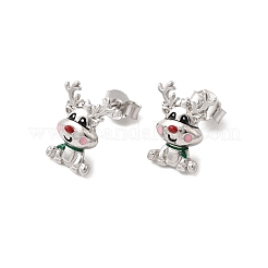 925 Sterling Silver Stud Earrings&nbsp;EJEW-D342-01P