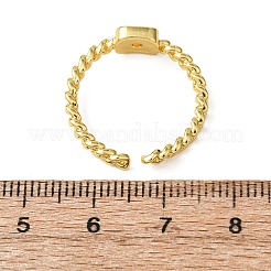 Brass Shell Open Cuff Rings for Women&nbsp;RJEW-K309-38G