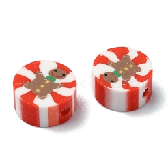 Christmas Theme Handmade Polymer Clay Beads&nbsp;CLAY-M005-06