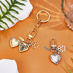 2Pcs 316 Surgical Stainless Steel Locket Pendant Decorations&nbsp;HJEW-NB00253