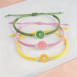 10Pcs 10 Colors Zinc Alloy Enamel Sunflower Connector Charms&nbsp;ENAM-YW0003-42