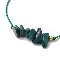 Natural Malachite Braided Bead Bracelets&nbsp;BJEW-JB11155-04