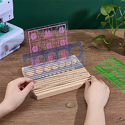 Pine Wood Ruler Display Boards&nbsp;WOOD-WH0316-012B
