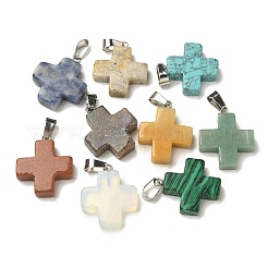 Natural & Synthetic Mixed Gemstone Pendants&nbsp;G-Z067-06P-01