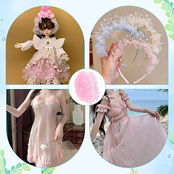 10M Double Layer Polyester Flower Elastic Lace Trim&nbsp;OHAR-WR0001-02B