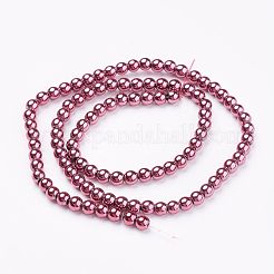 Non-magnetic Synthetic Hematite Bead Strands&nbsp;G-P262-19-4mm-04