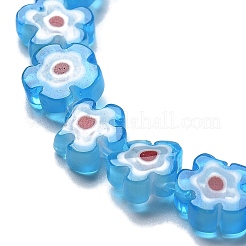 Handmade Millefiori Lampwork Beads Strands&nbsp;LAMP-F035-09K