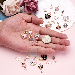 60Pcs 12 Style Alloy Enamel Pendants&nbsp;ENAM-PJ0001-05