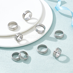 14Pcs 7 Size 304 Stainless Steel Plain Rotating Finger Rings Set&nbsp;RJEW-UN0002-68P