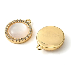 Brass Micro Pave Clear Cubic Zirconia Pendants&nbsp;KK-M277-07D-G
