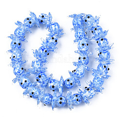 Handmade Bumpy Lampwork Beads Strands&nbsp;LAMP-N021-37A