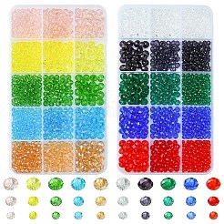 2000Pcs 3 Styles Electroplate Glass Beads Strands&nbsp;EGLA-YW0001-83