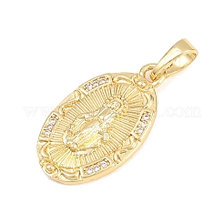 Religion Brass Micro Pave Clear Cubic Zirconia Pendants&nbsp;KK-H273-45G-03