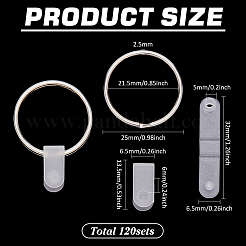 120Pcs Iron Split Key Rings&nbsp;KEYC-FG0001-18