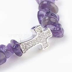 Natural & Synthetic Gemstone Beads Stretch Bracelets&nbsp;BJEW-JB03926-03