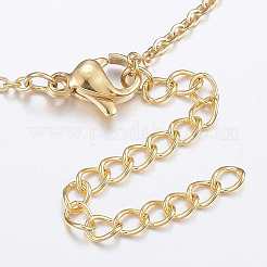 304 Stainless Steel Pendant Necklaces&nbsp;NJEW-K081-G