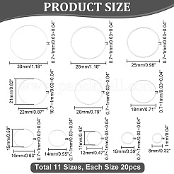 220Pcs 11 Styles Brass Linking Rings&nbsp;KK-PH0009-98S