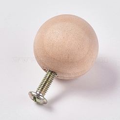 Unfinished Wood Ball Drawer Knobs Pulls Handles&nbsp;FIND-WH0051-96A