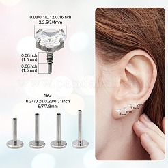 Titanium Alloy Internally Threaded Labret Bar&nbsp;EJEW-FS0001-32B