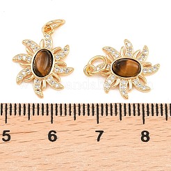 Natural Tiger Eye Pendants&nbsp;KK-H538-15G