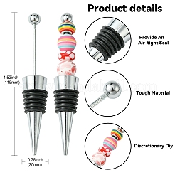 5Pcs Beadable Wine Stoppers&nbsp;FIND-CJ0001-52