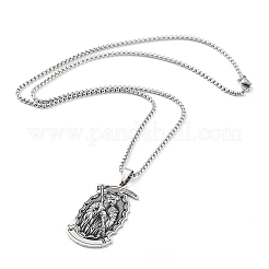 201 Stainless Steel Enamel Pendant Necklaces&nbsp;NJEW-P284-06P