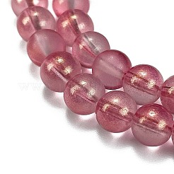 Frosted Transparent Glass Bead Strands&nbsp;X1-GLAA-P065-8mm-09