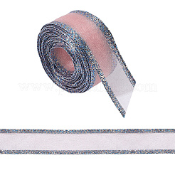 Sparkle Polyester & Metallic Mesh Ribbon for Bowknot Making&nbsp;OCOR-WH20007-19D