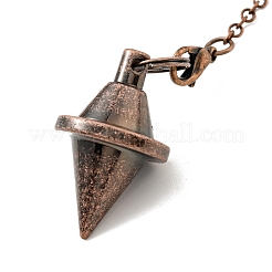 Brass Cable Chain Pointed Dowsing Pendulums&nbsp;HJEW-D004-04