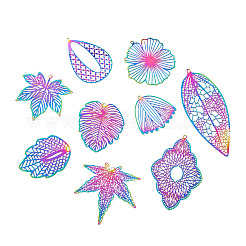 36Pcs 9 Style 201 Stainless Steel Pendants&nbsp;STAS-BY0001-17
