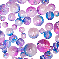 4 Styles Transparent Spray Painted Glass Beads&nbsp;GLAA-CJ0001-42