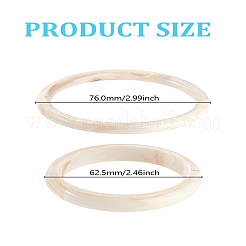 2Pcs 2 Styles Resin Bangles for Women&nbsp;BJEW-LP0004-48A