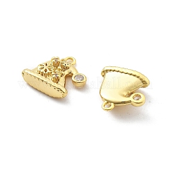 Brass Micro Pave Cubic Zirconia Pendants&nbsp;KK-U049-04G-05