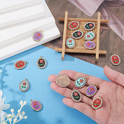 16Pcs 4 Styles Alloy Enamel Pendants&nbsp;FIND-TA0009-47