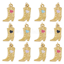 12Pcs 304 Stainless Steel Enamel Pendants&nbsp;STAS-TA0005-75B
