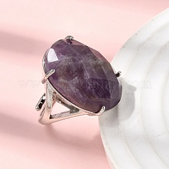 Natural Amethyst Finger Rings&nbsp;RJEW-C154-01I