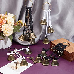 4Pcs Iron Witch Bell Pendant Decorations&nbsp;HJEW-OC00094