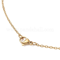 Natural Rose Quartz Copper Wire Wrapped Heart Pendant 304 Stainless Steel Cable Chain Necklaces&nbsp;NJEW-JN05779-01