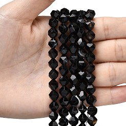 Natural Black Banded Agate/Striped AgateBeads Strands&nbsp;G-Z119-A03-02