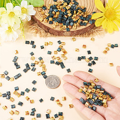 50G 2 Colors 2-Hole Baking Paint Glass Seed Beads&nbsp;SEED-TA0001-70