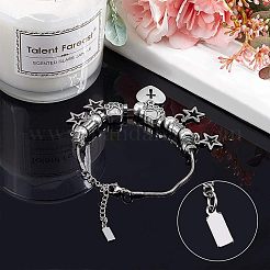 304 Stainless Steel Stamping Blank Tag Charms&nbsp;STAS-UN0002-83P