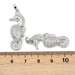 Brass Micro Pave Cubic Zirconia Pendants&nbsp;KK-F908-24P