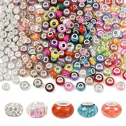 50Pcs UV Plating Resin European Beads&nbsp;RESI-YW0005-81