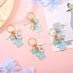 4Pcs Alloy Enamel Keychain&nbsp;KEYC-TAC00036