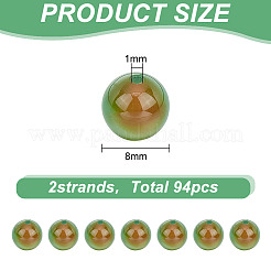 2 Strands Natural Peacock Agate Beads Strands&nbsp;G-GO0001-37