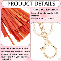 1Pc PU Leather Tassel Keychains&nbsp;KEYC-CL0001-50A